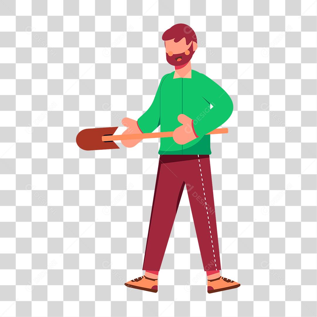 Desenho de um homem representando as profissões