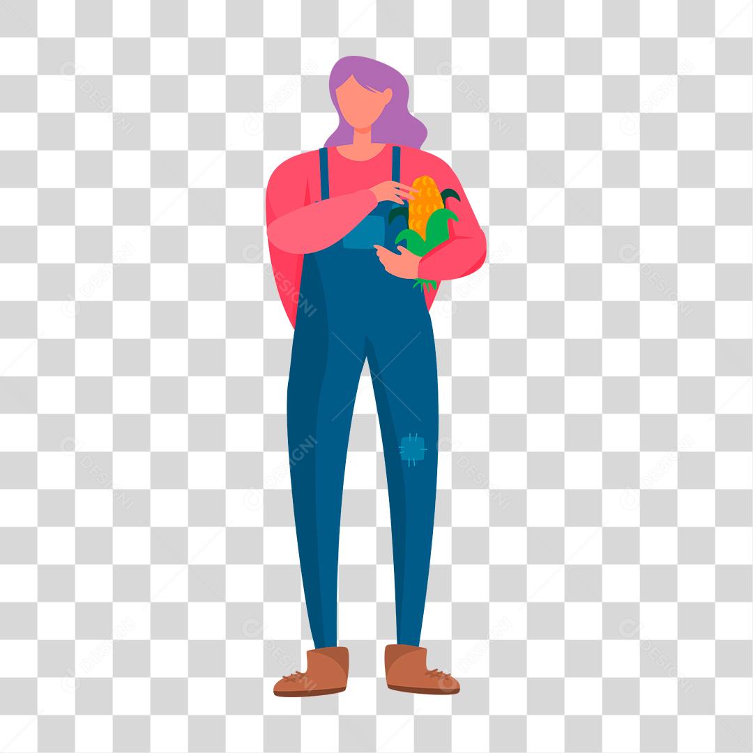 Desenho de uma mulher representando as profissões