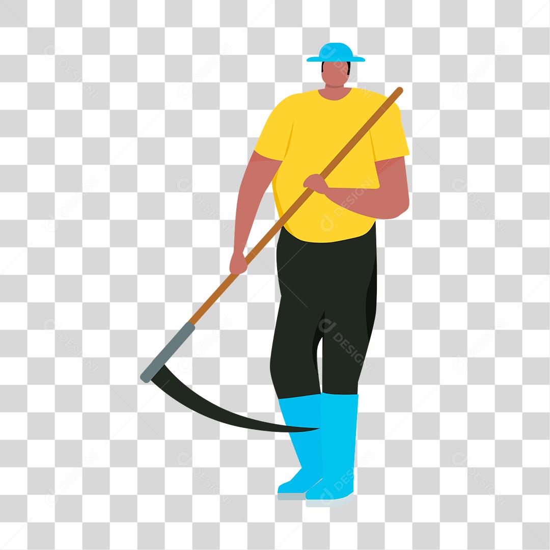 Desenho de homem trabalhador usando capacete