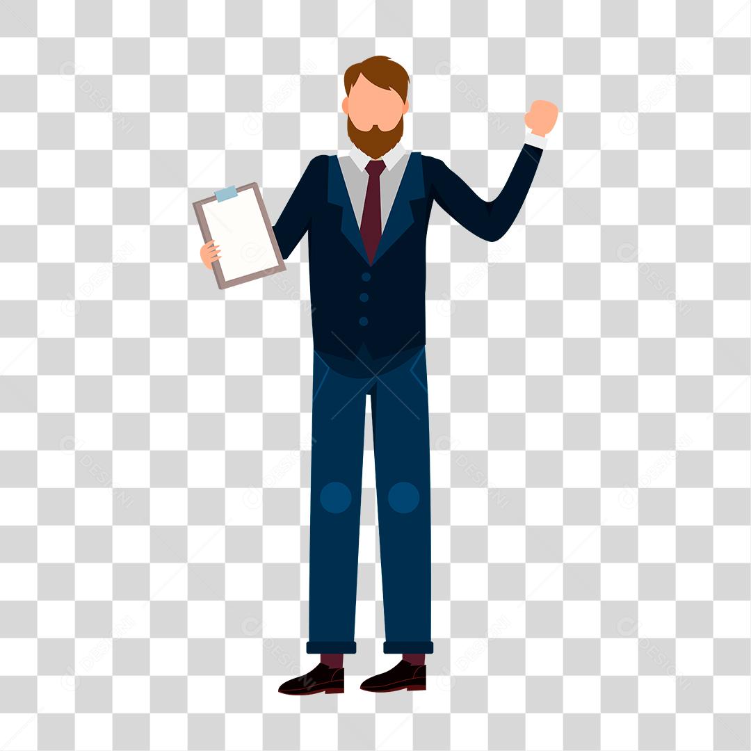 Desenho de um homem representando as profissões