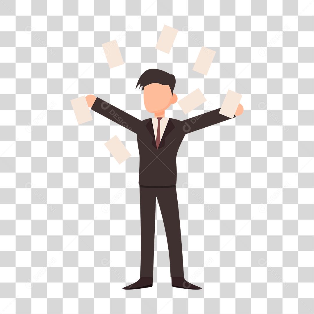 Desenho de homem empresário