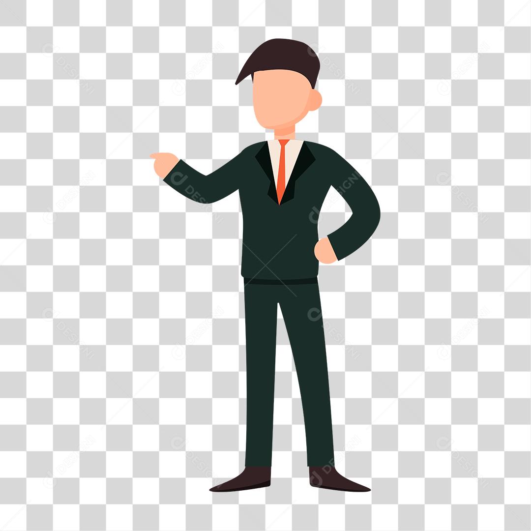 Desenho de homem empresário