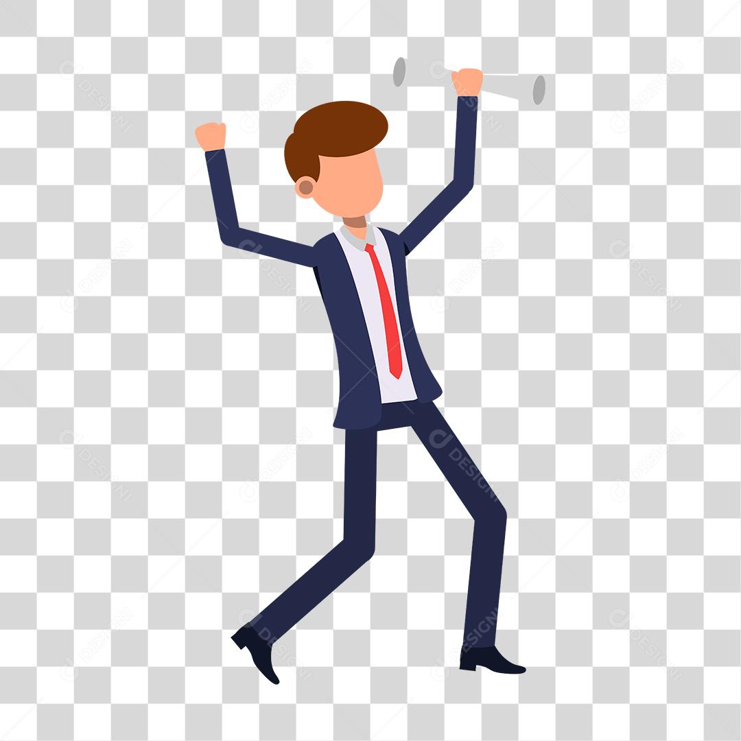 Desenho de homem empresário