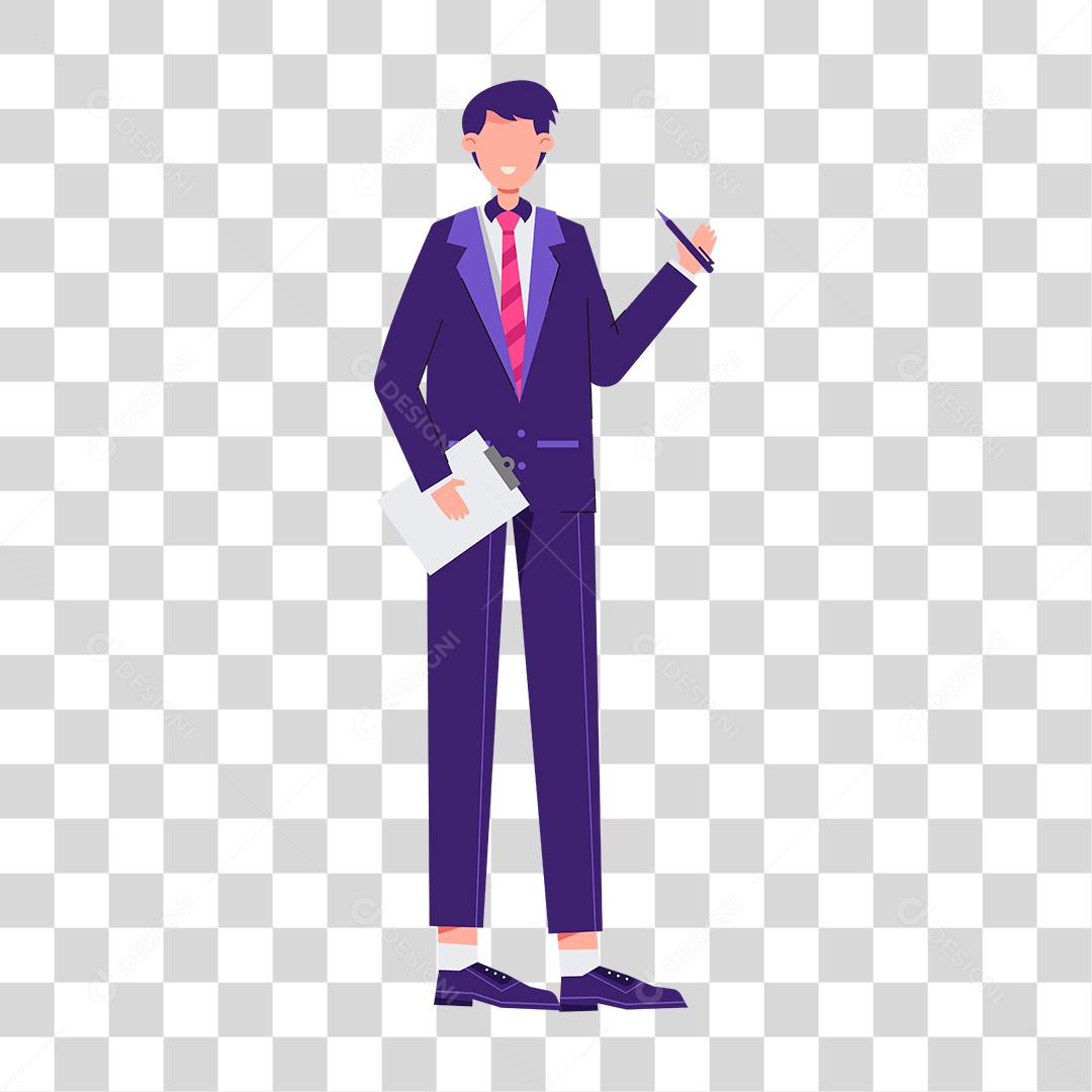 Desenho de homem empresário