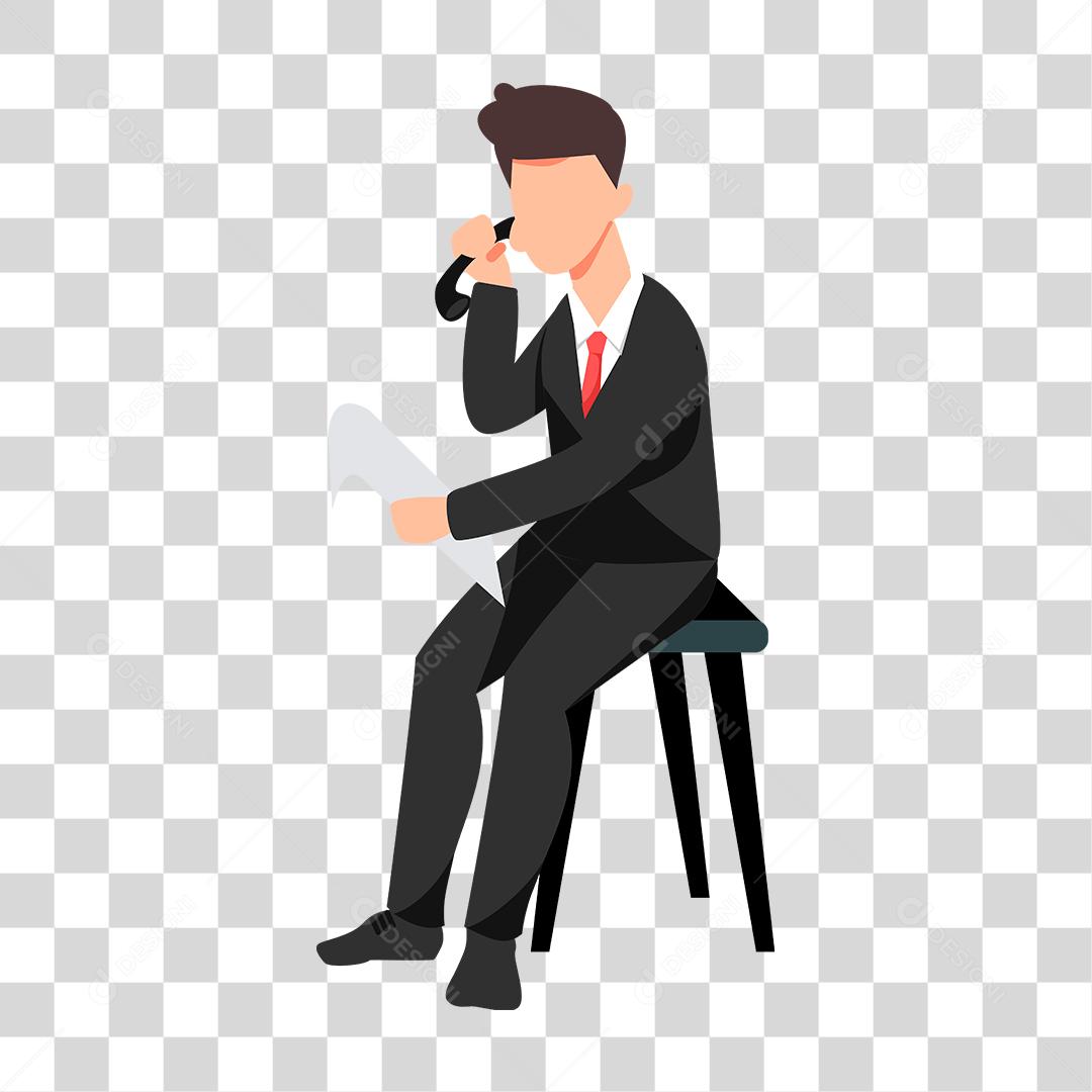 Desenho de homem empresário