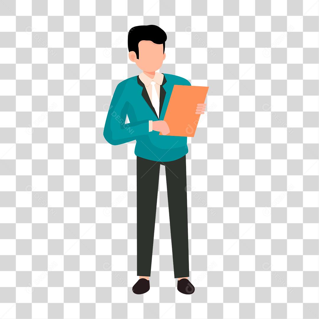 Desenho de homem empresário