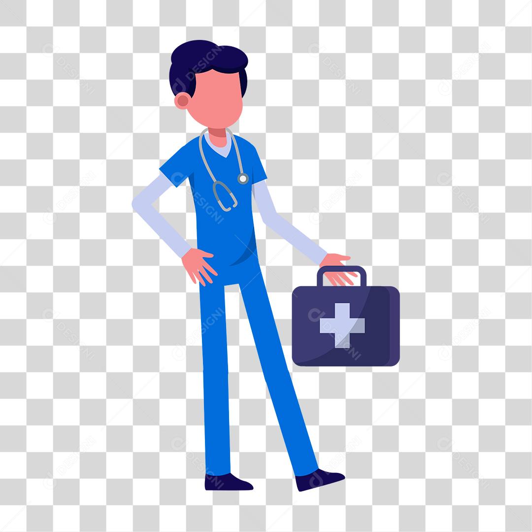 Desenho de médico hospital