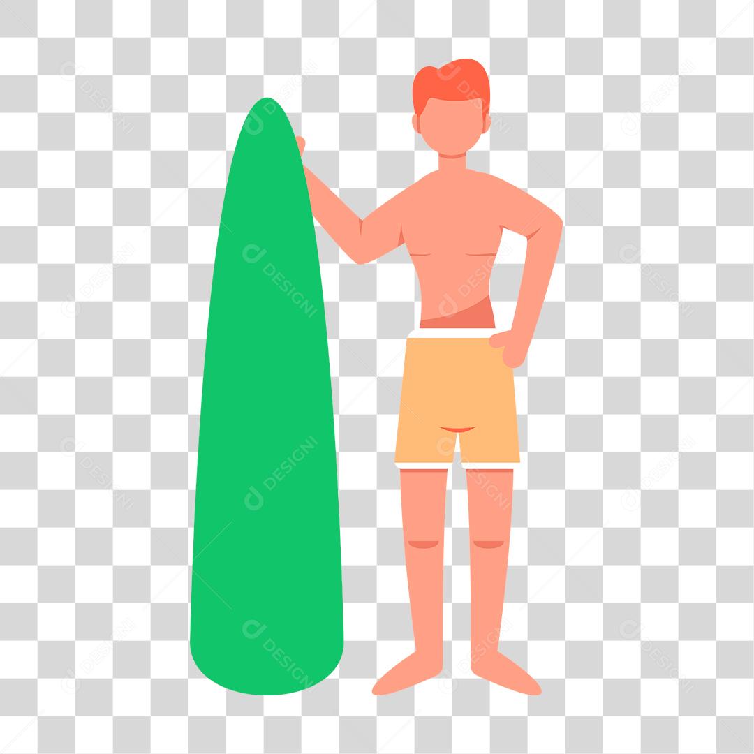 Desenho de pessoa sobre praia Conceito Aproveitando férias