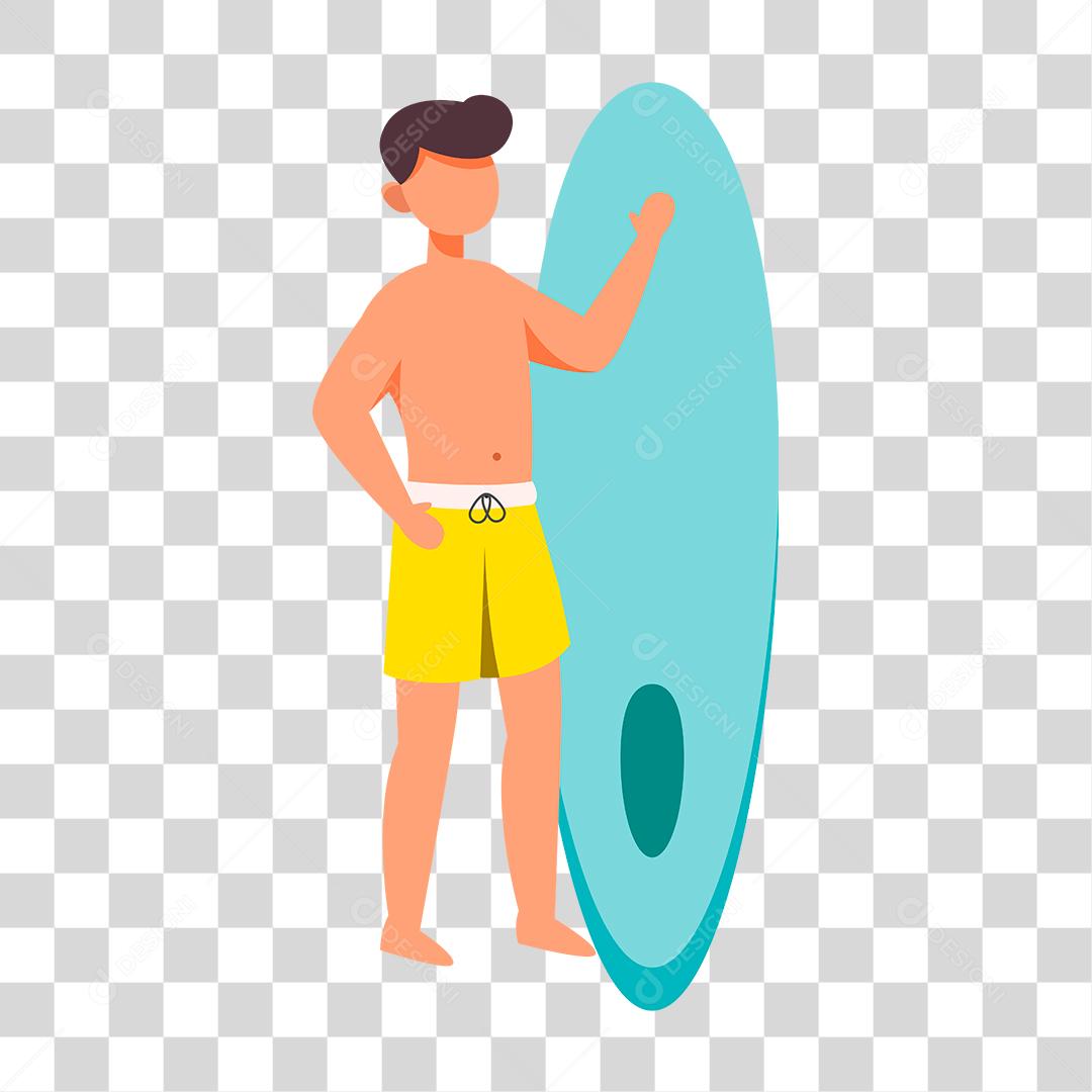 Desenho de pessoa sobre praia Conceito Aproveitando férias