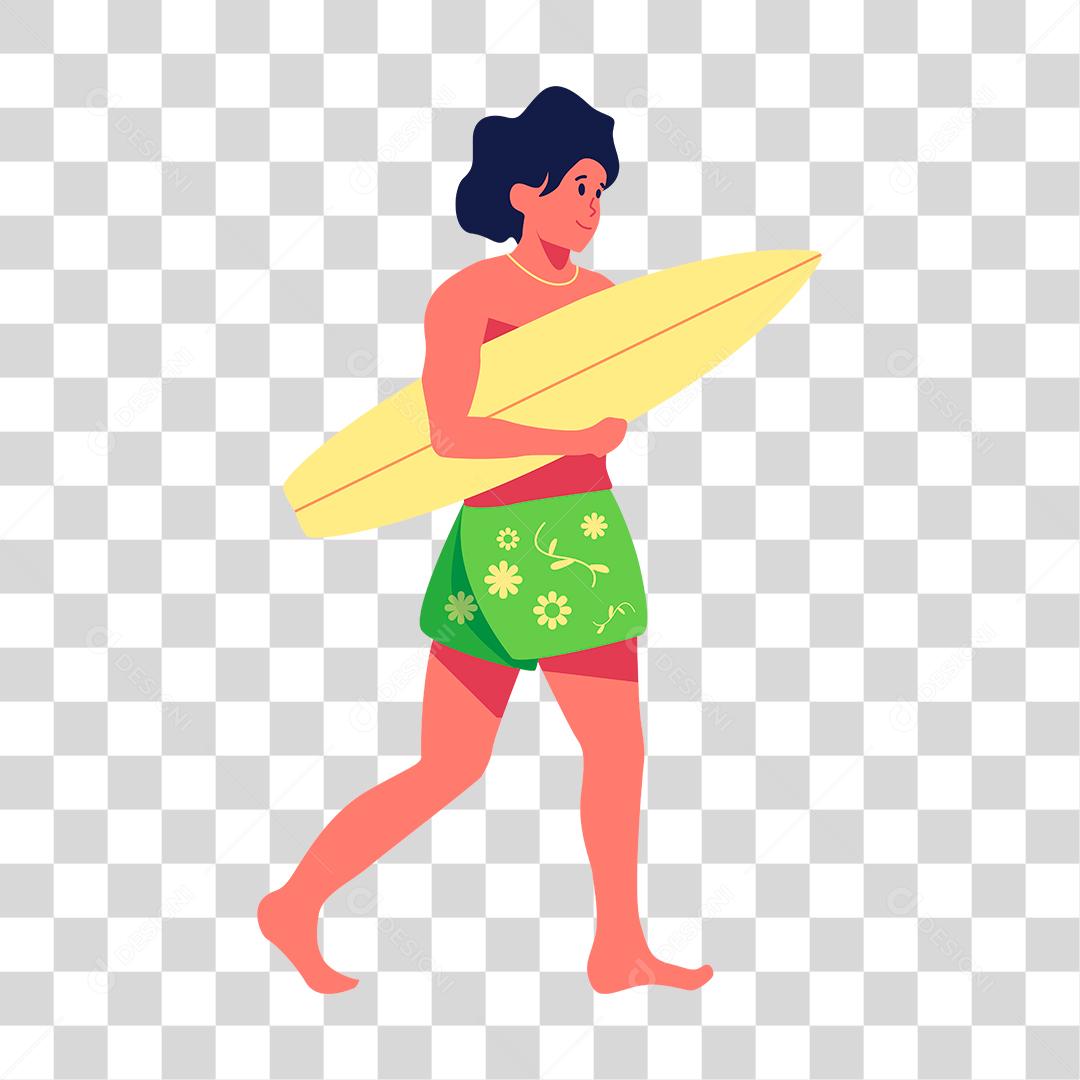 Desenho de pessoa sobre praia Conceito Aproveitando férias