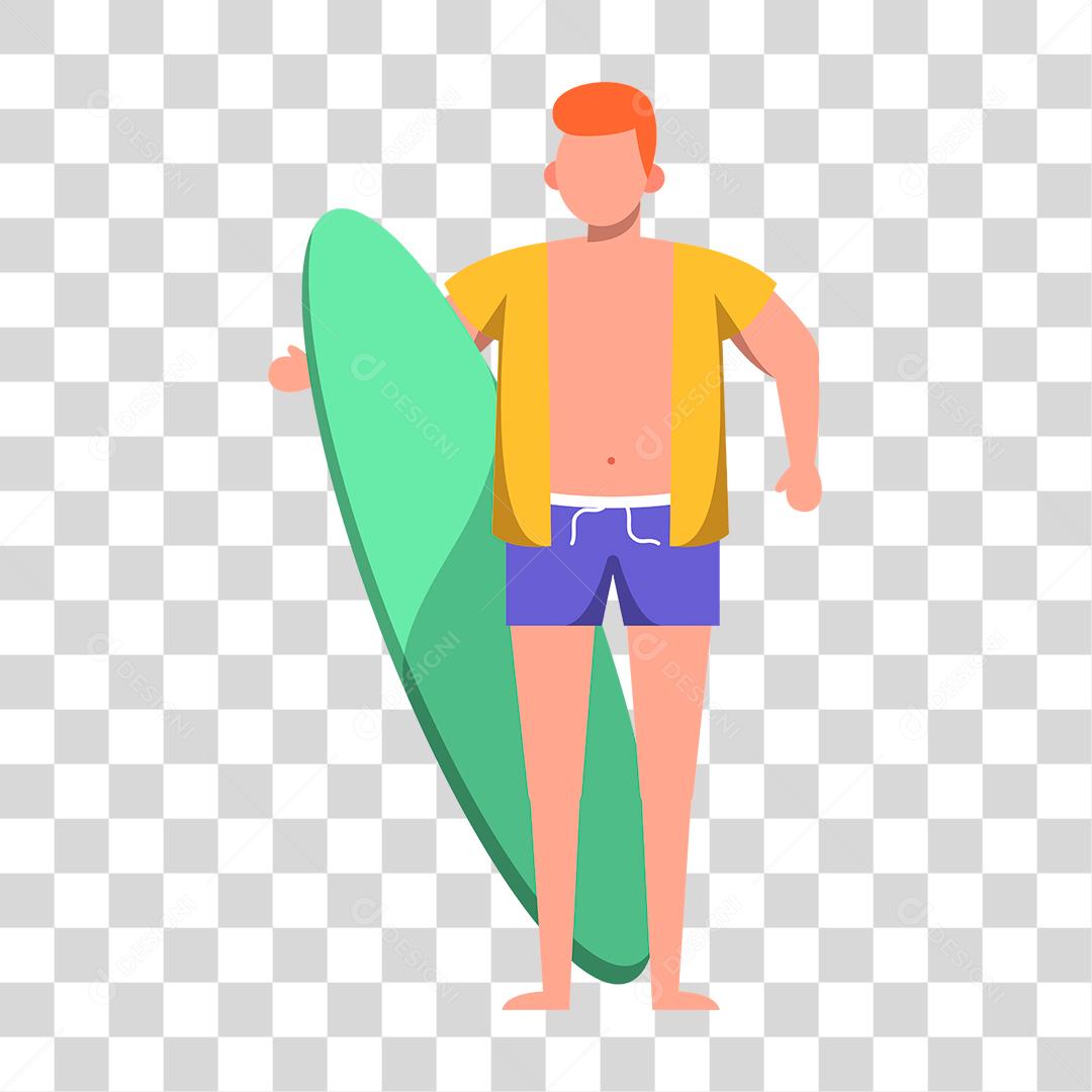 Desenho de pessoa sobre praia Conceito Aproveitando férias