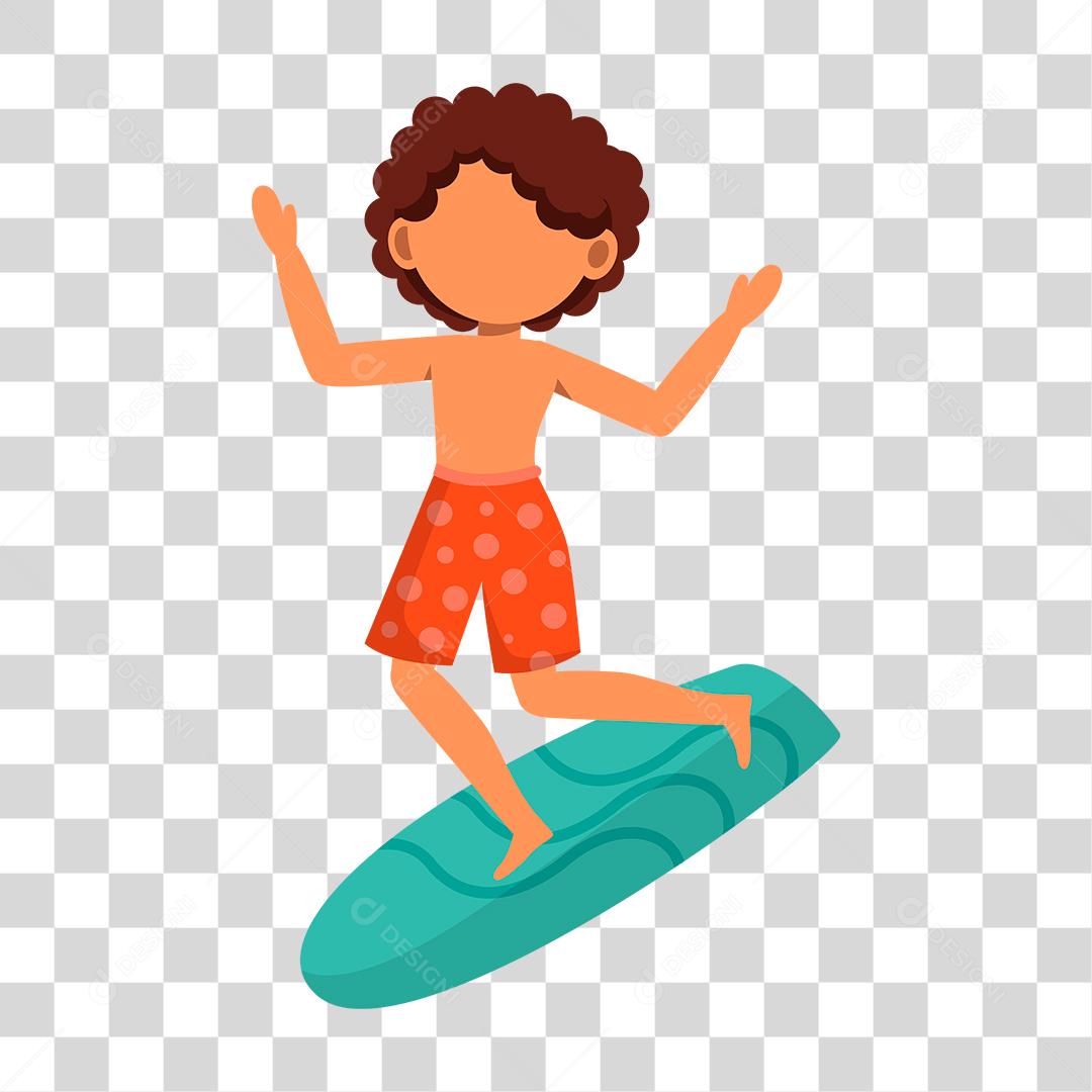 Desenho de homem preparada para ir a praia