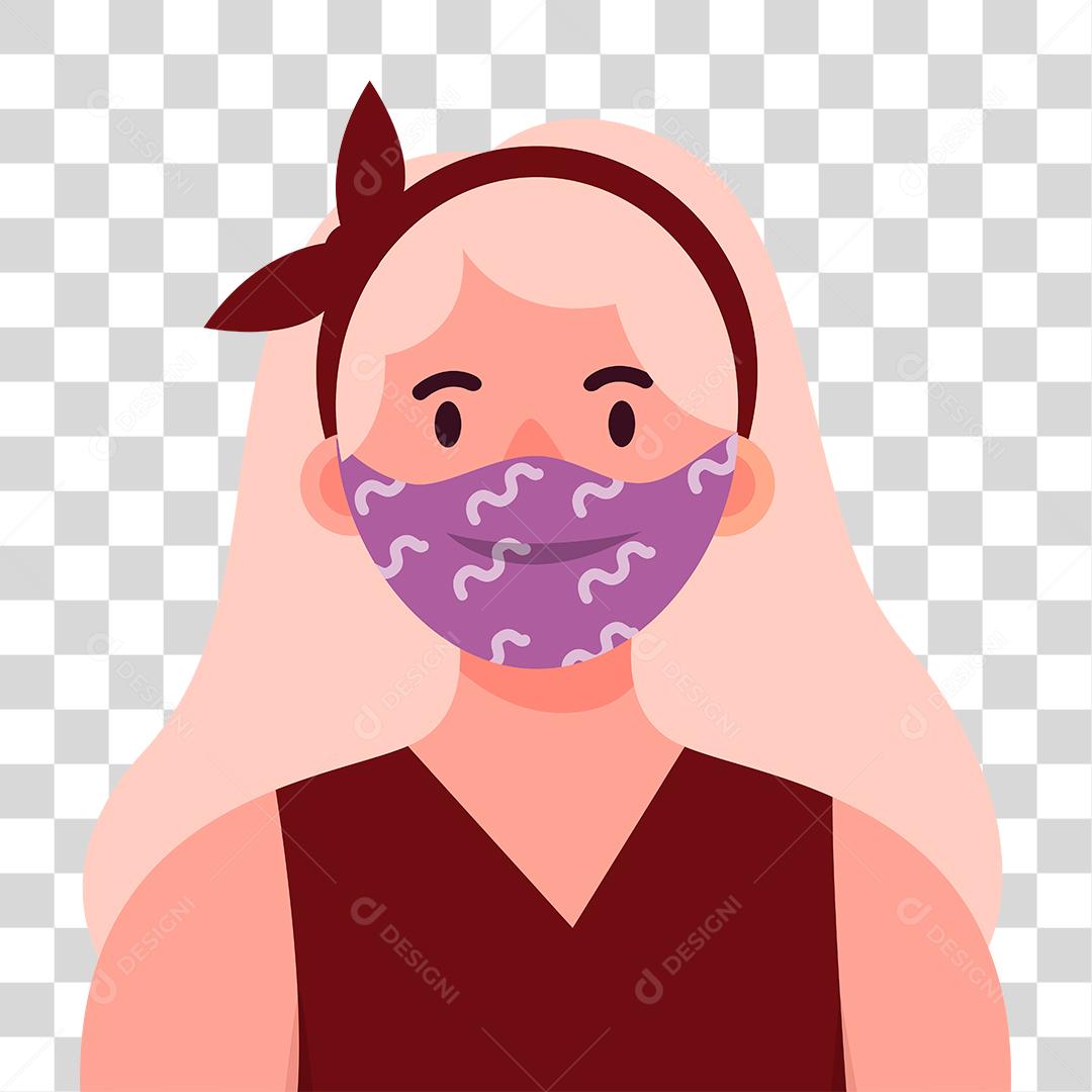 Desenho de uma pessoa usando mascaras de proteção