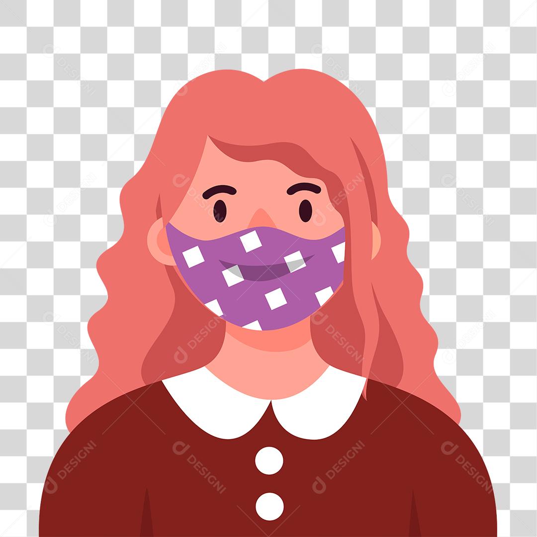 Desenho de uma pessoa usando mascaras de proteção