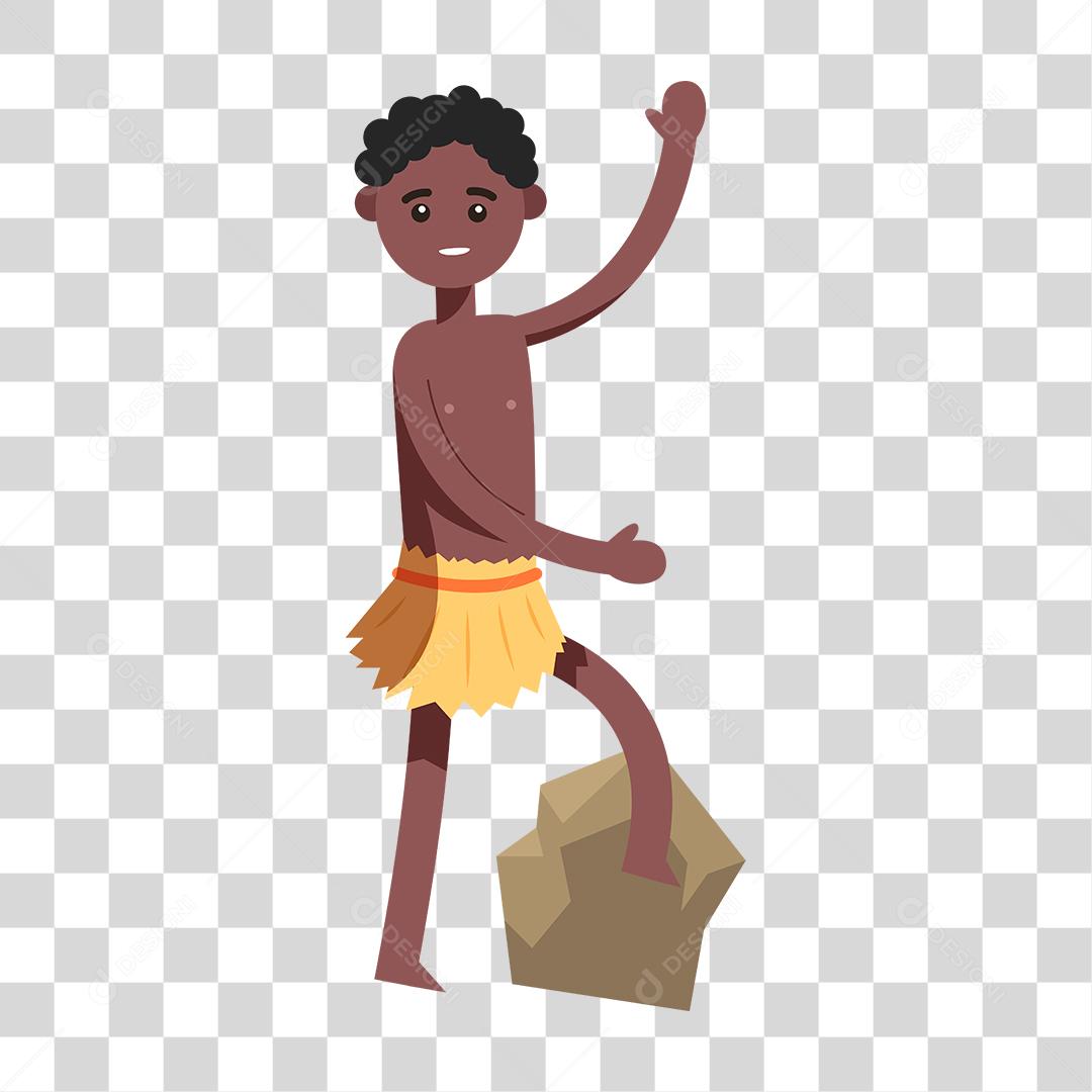 Desenho de um homem nativo tribal africano