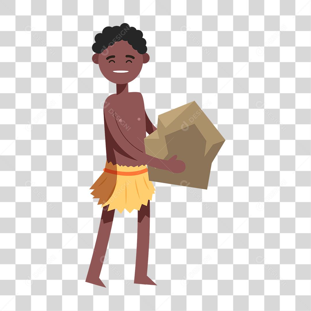 Desenho de um homem nativo tribal africano