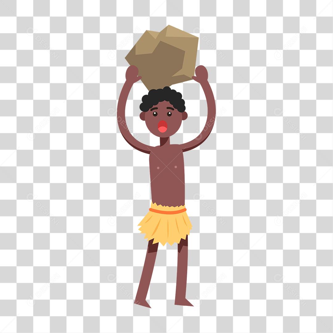 Desenho de um homem nativo tribal africano
