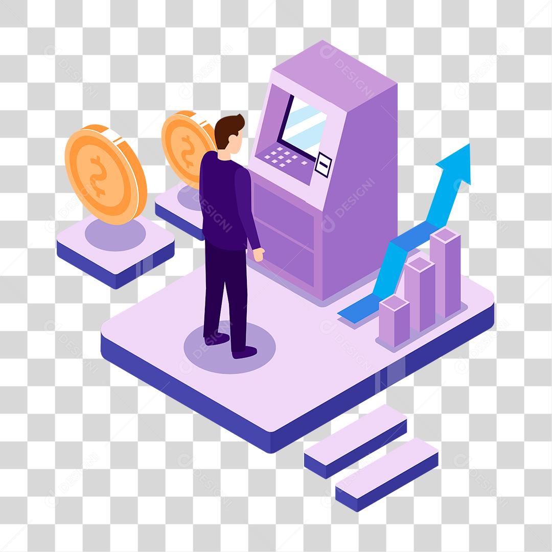 Desenho de homem reunião empresa dinheiro