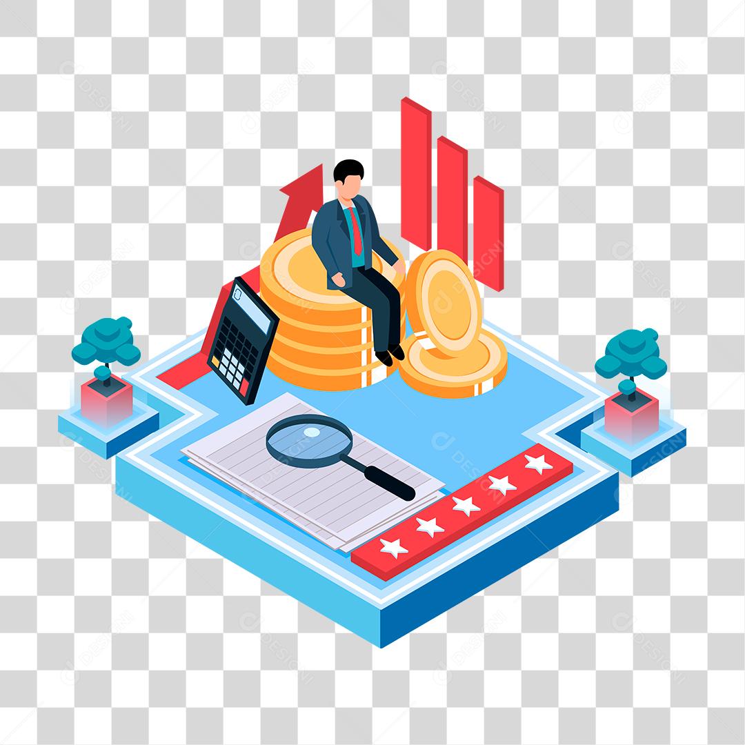 Desenho de homem reunião empresa dinheiro