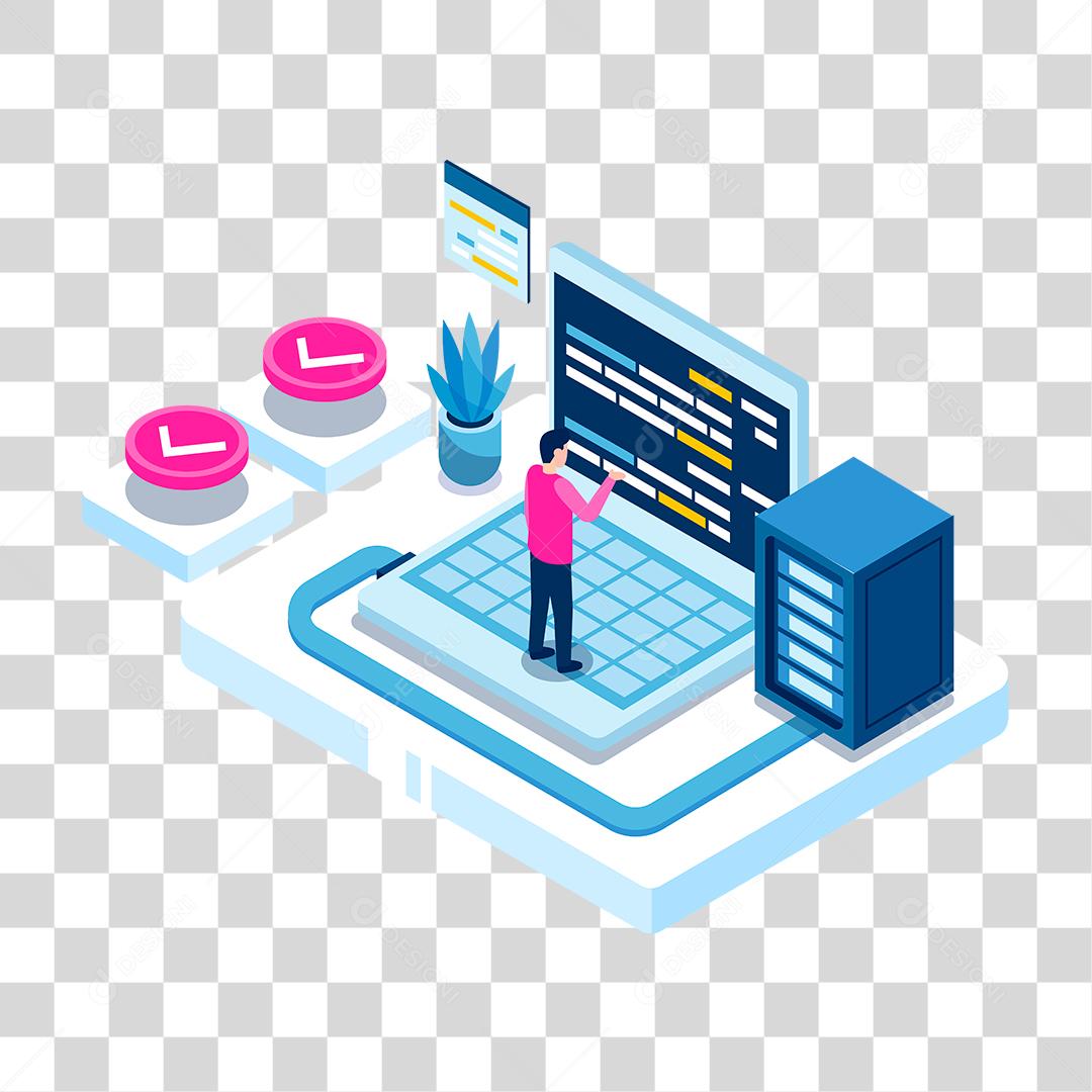 Drawing of person moving notebook