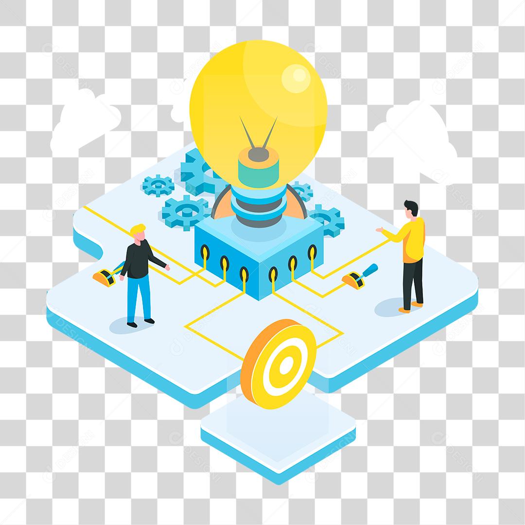 Desenho de pessoa tendo ideia