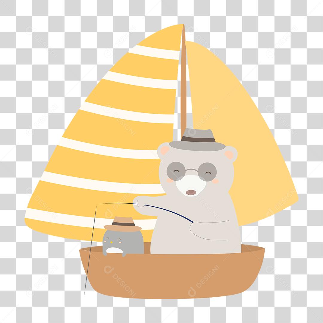 Desenho de animais fofinhos e felizes