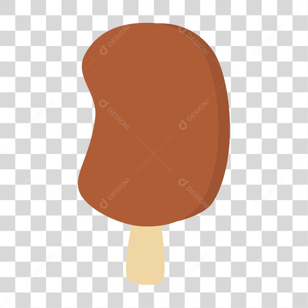 Desenho de um picolé de chocolate