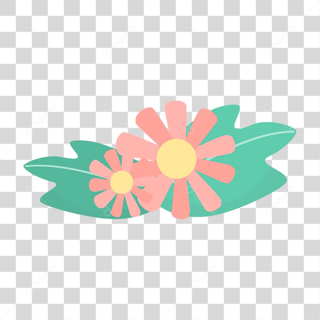 Desenho de flores fofinhas