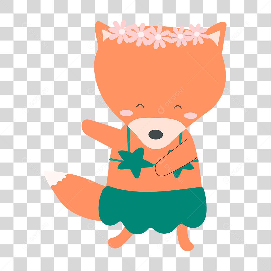 Desenho de animais fofinhos e felizes