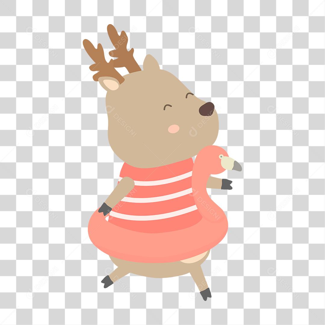 Desenho de um animal fofinho e feliz