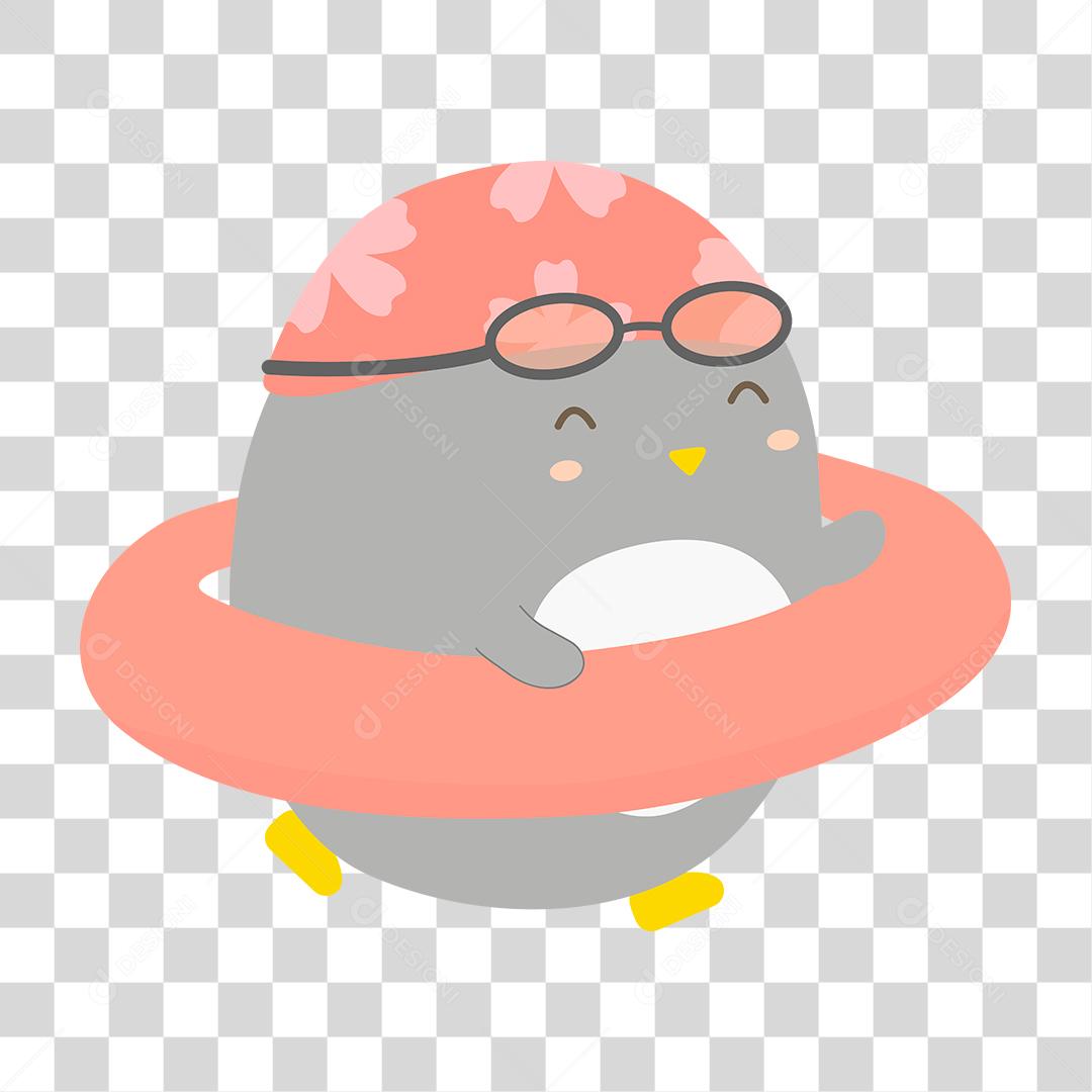 Desenho de um animal fofinho e feliz