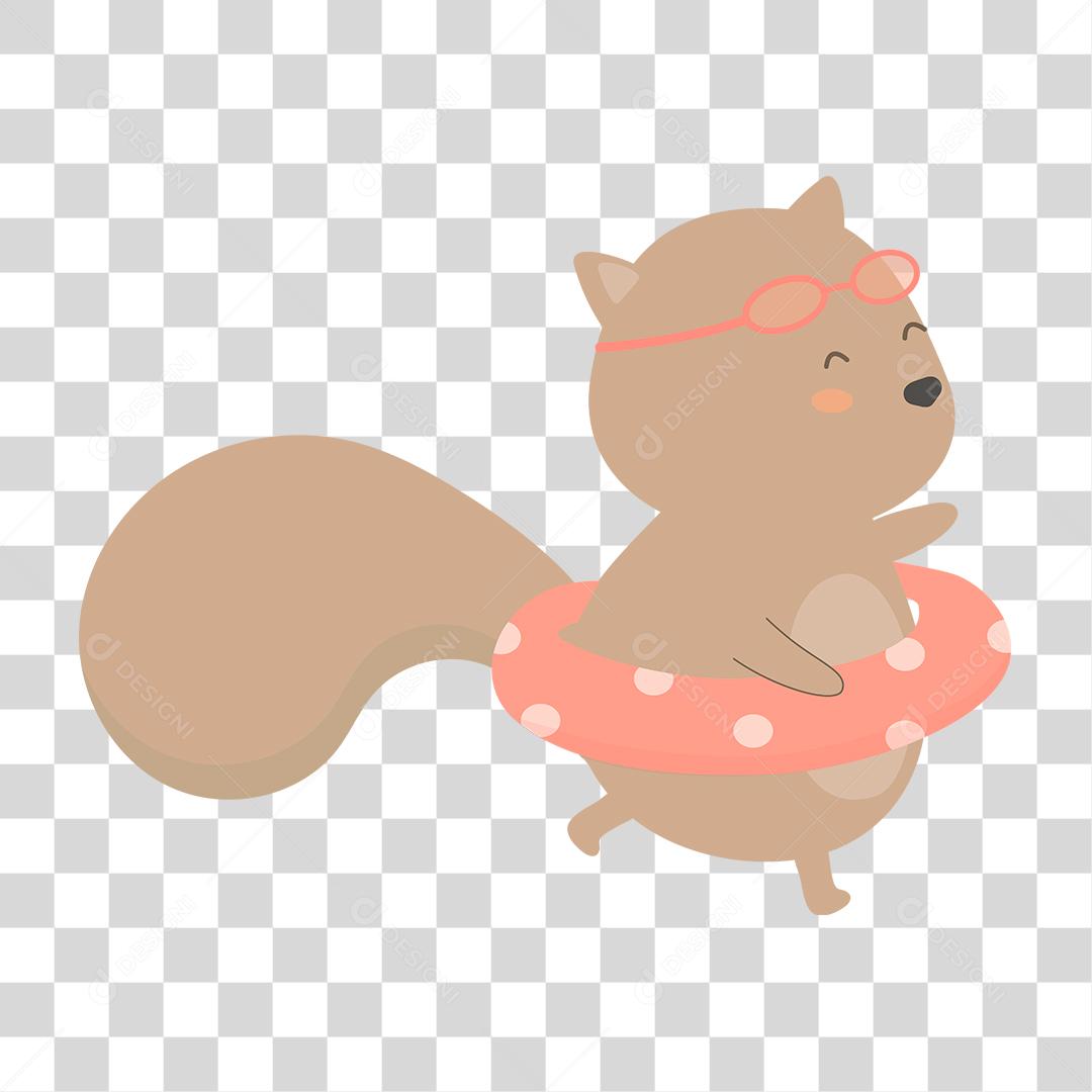 Desenho de um animal fofinho e feliz