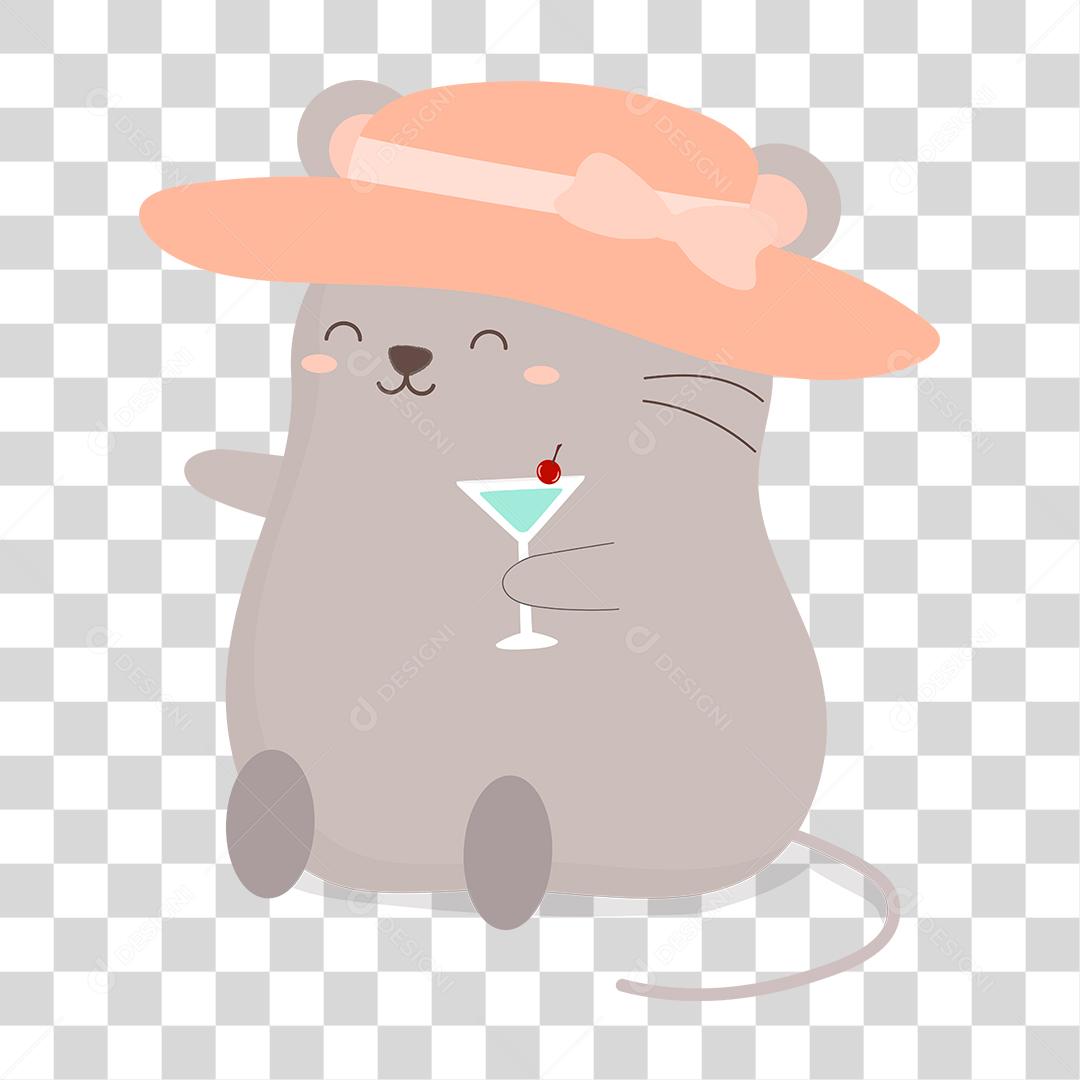 Desenho de animais fofinhos e felizes