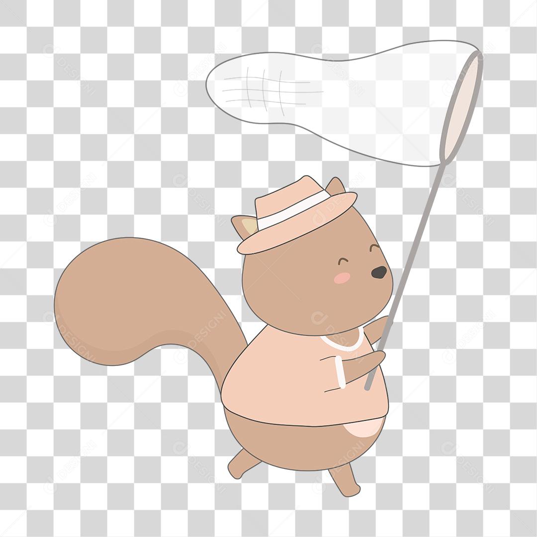 Desenho de animais fofinhos e felizes brincando