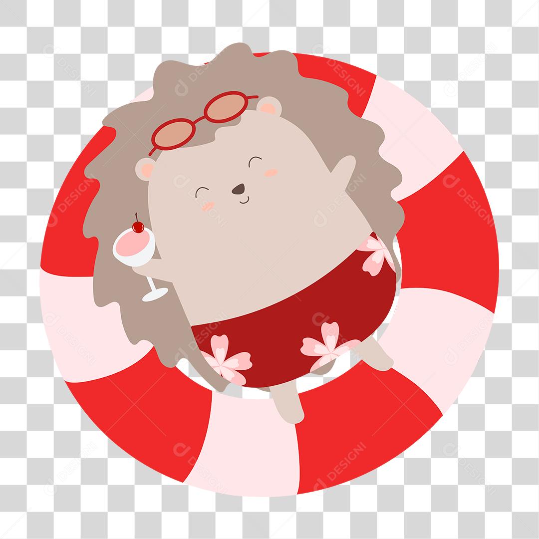 Desenho de um animal fofinho e feliz