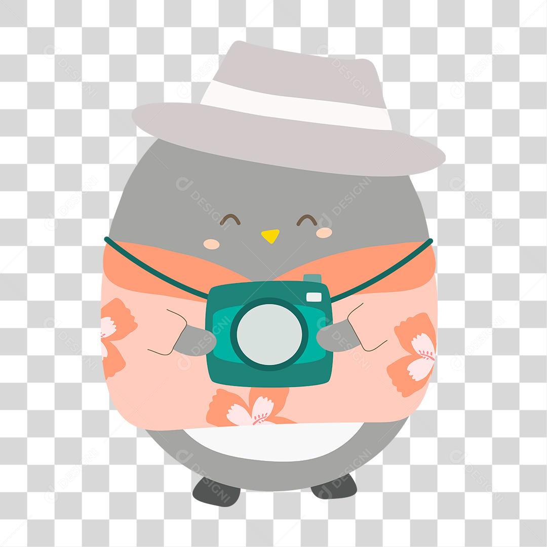 Desenho de um animal fofinho e feliz