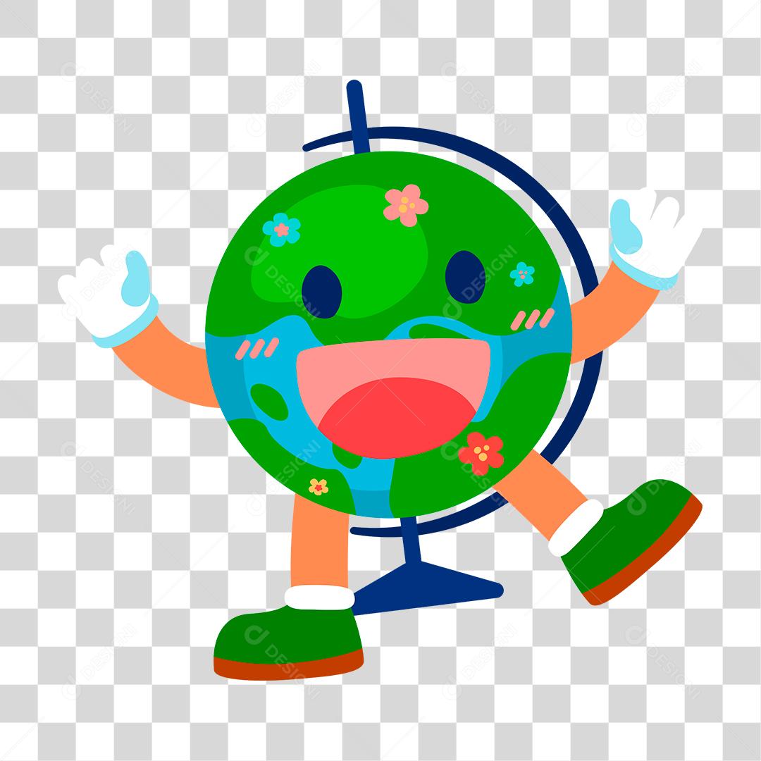 Desenho de globo terra miniatura