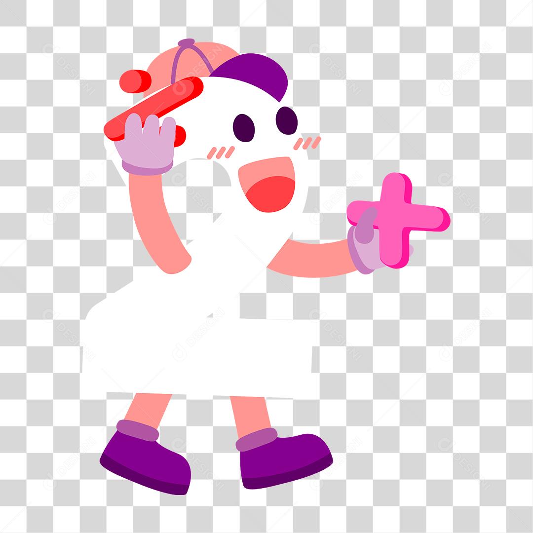 Desenho de miniatura de símbolo mais e dividir