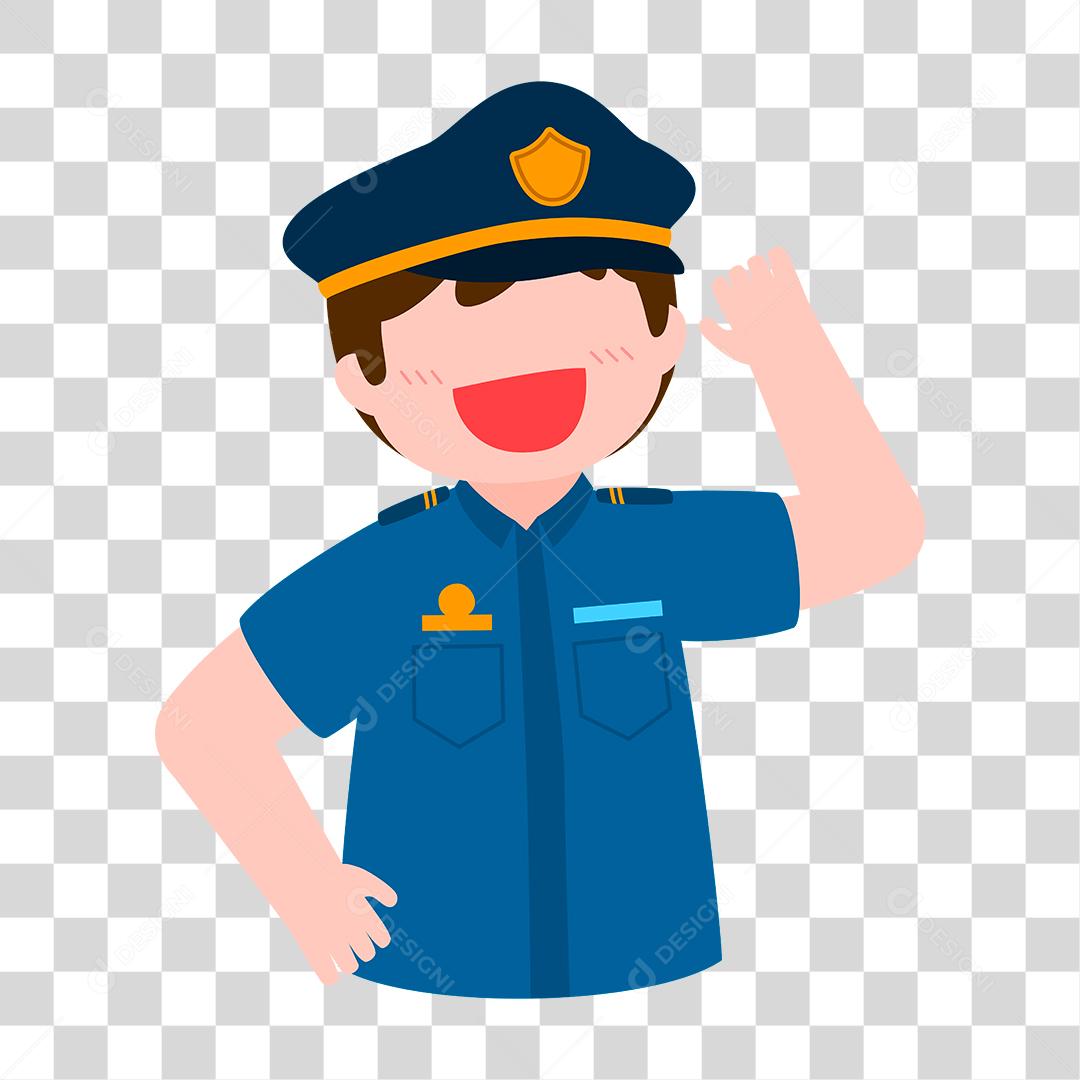 Desenho de policial