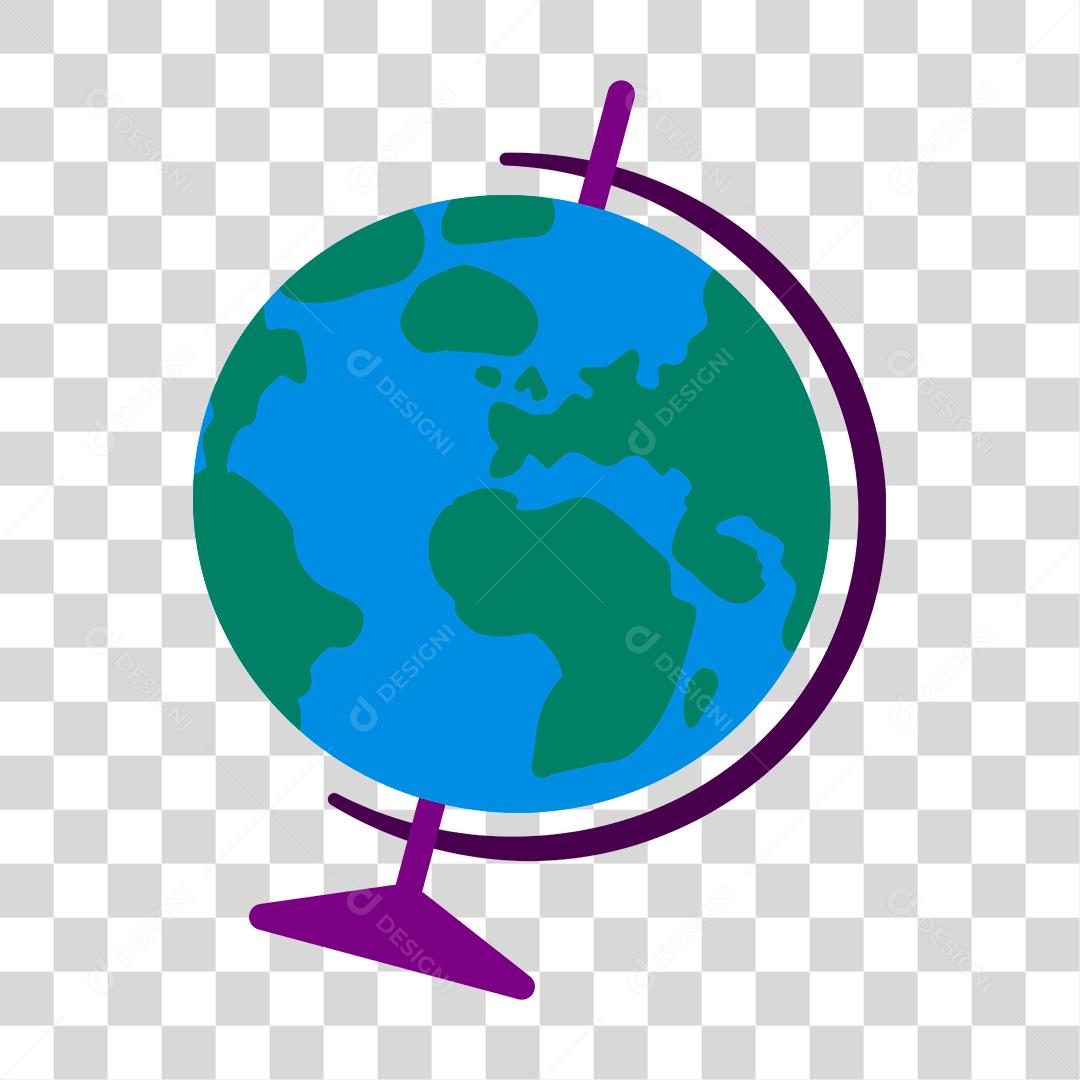 Desenho de globo terra miniatura