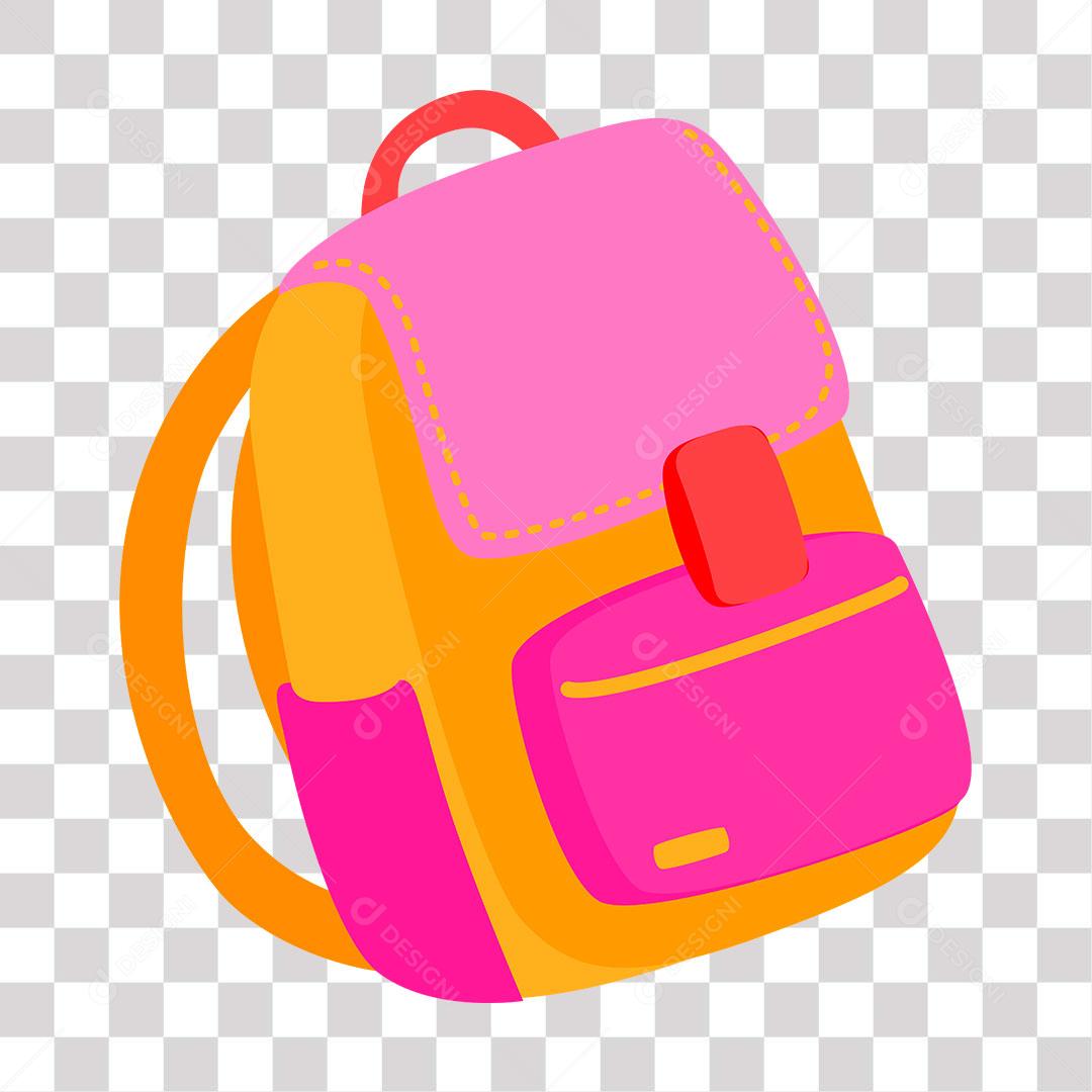 desenho de mochila escolar png de imagem transparente