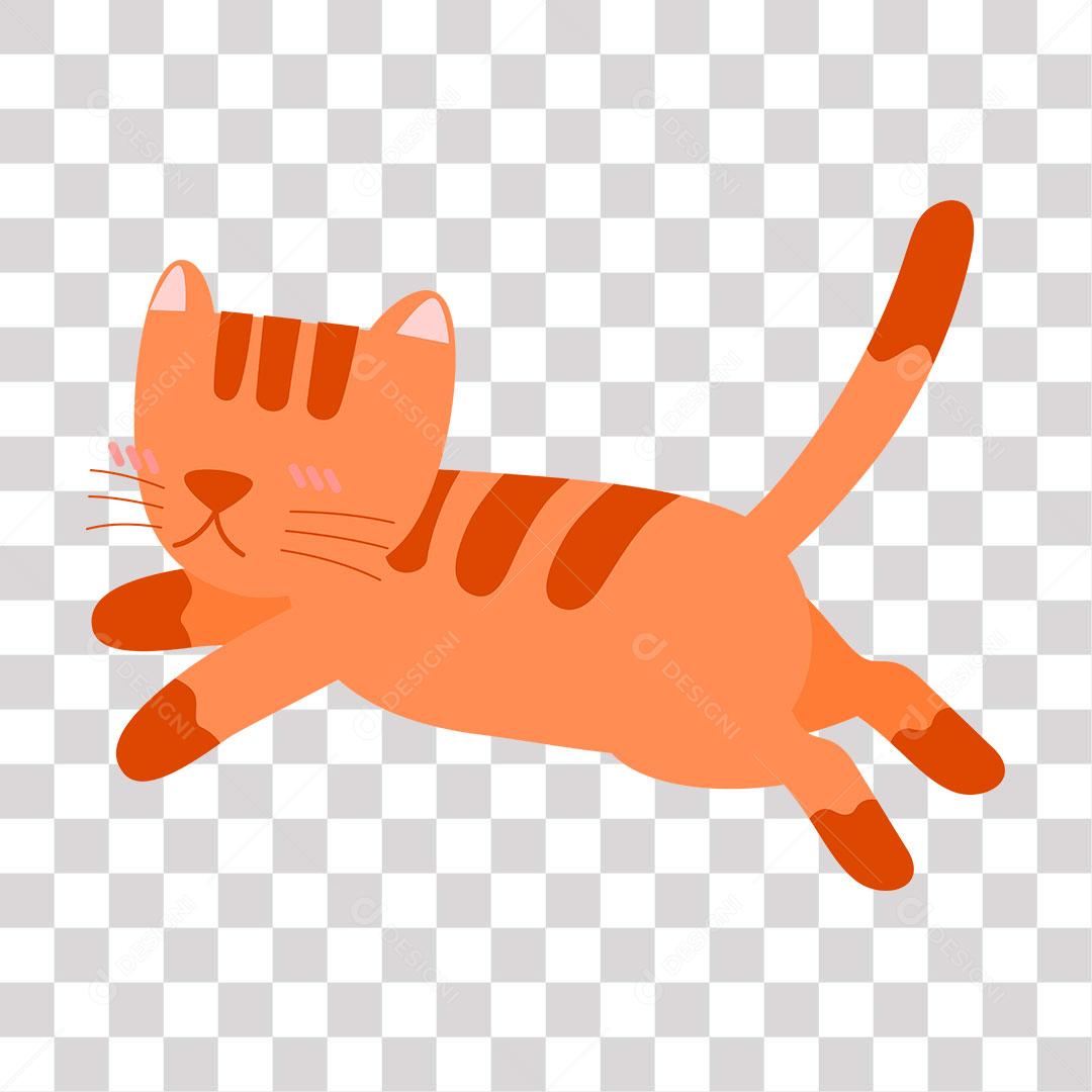 desenho de gatinho saltando