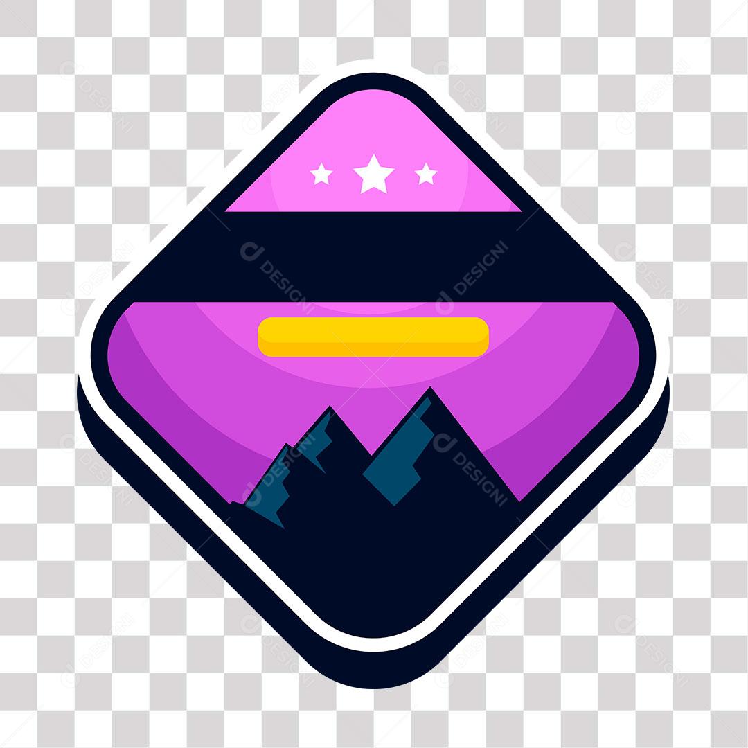 desenho de placa de avido com montanhas png transparente