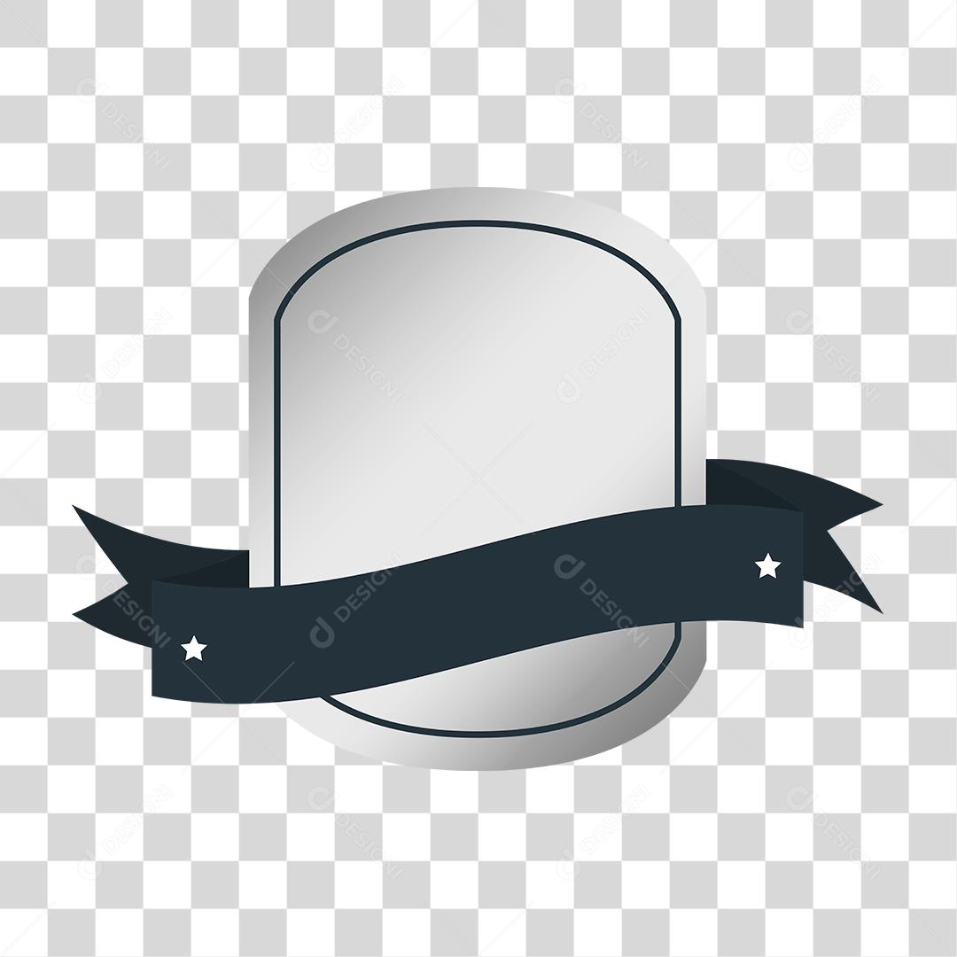 Desenho de brasão prata laços