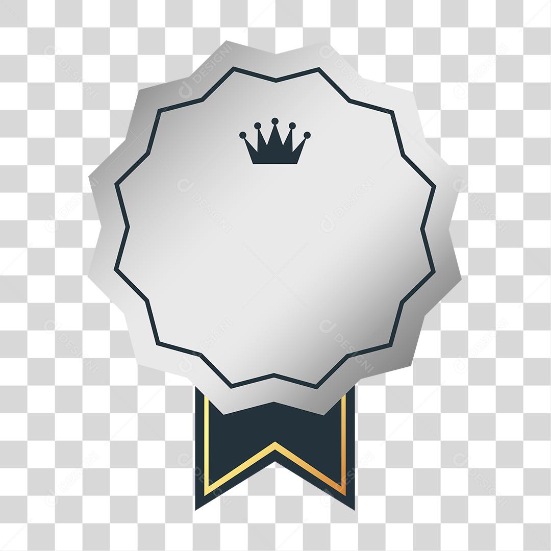 Desenho de brasão prata laços