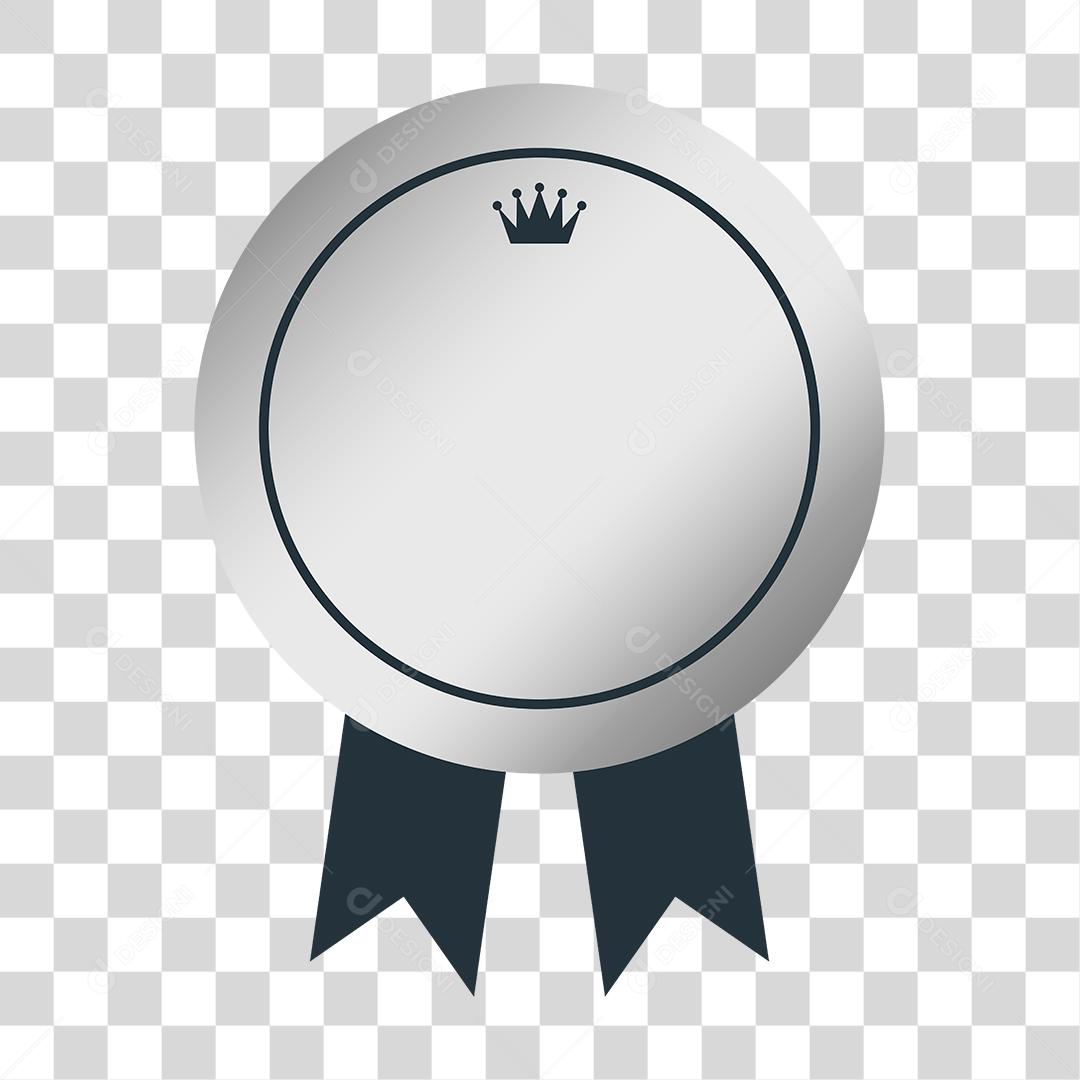 Desenho de brasão prata laços