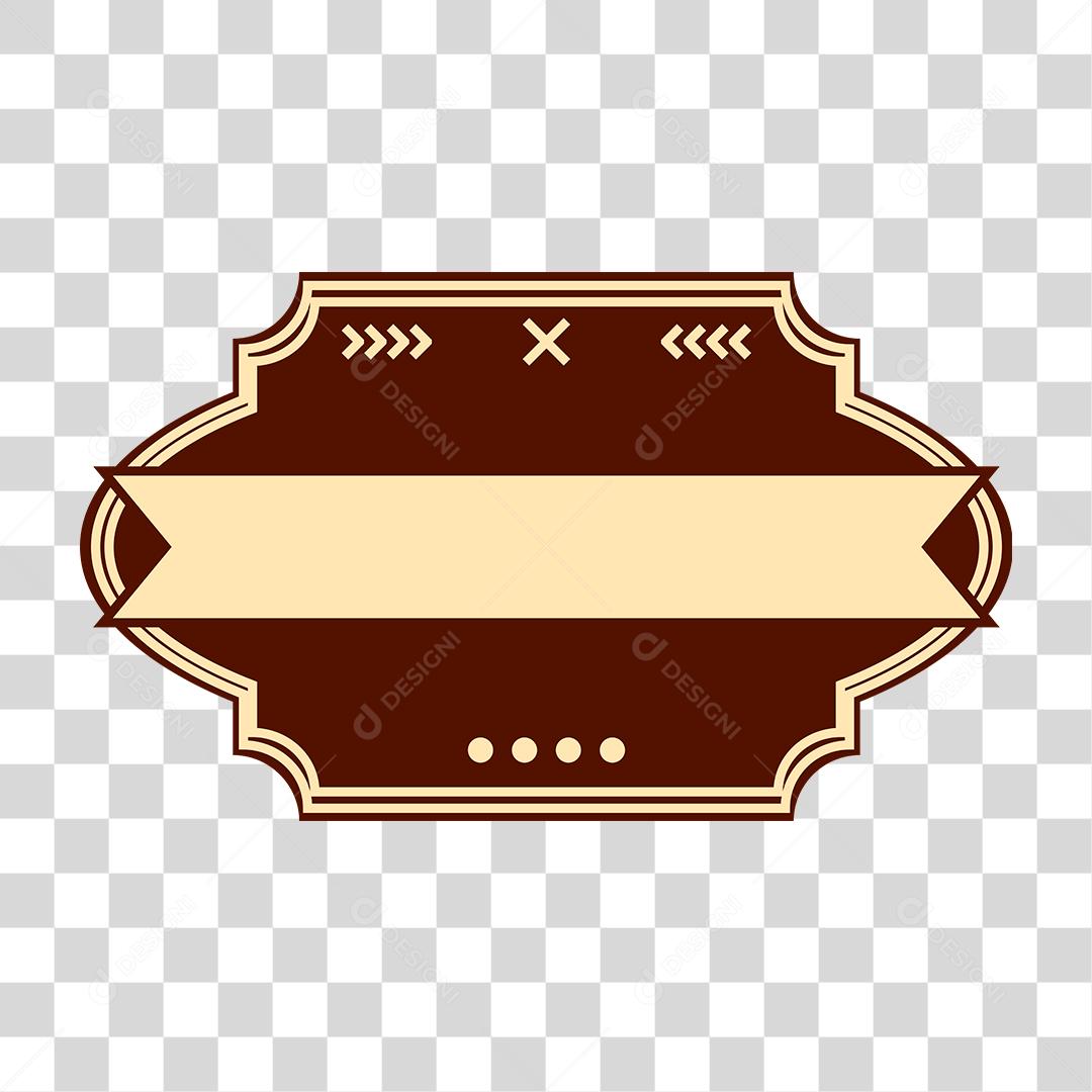 Desenho de brasão marrom laços