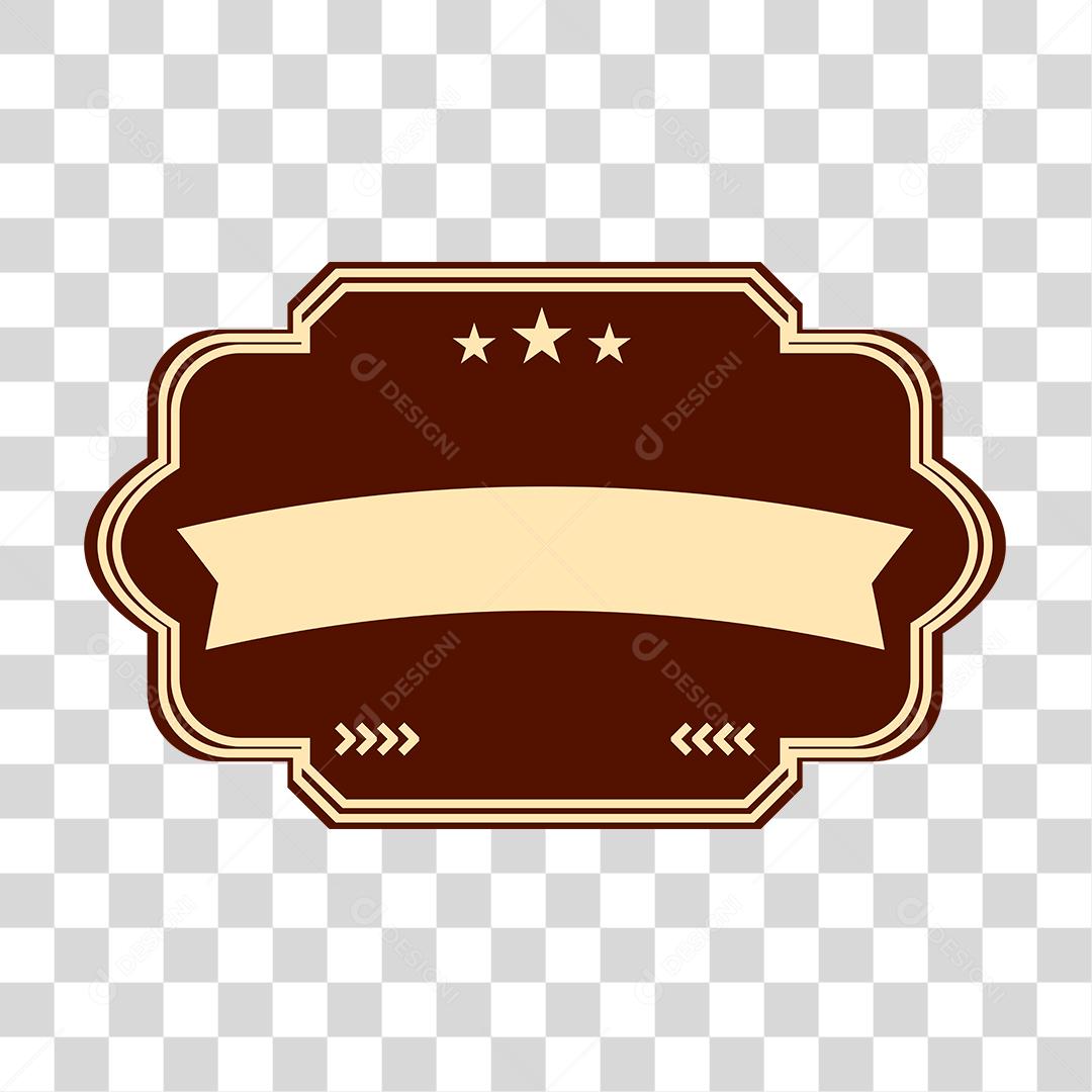 Desenho de brasão marrom laços