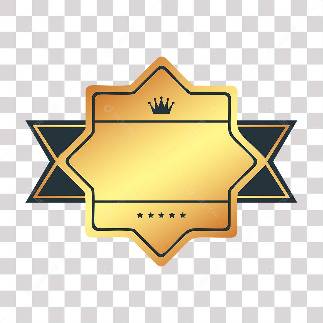 Crachá dourado png de imagem transparente