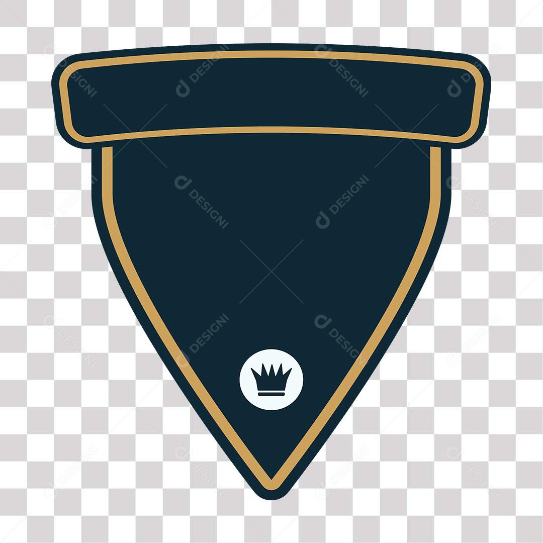 desenho de brasão  de cor escura png transparente